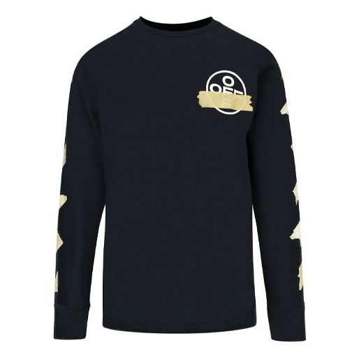 Majica Off-White Tape Arrows Graphic Long Sleeve T-Shirt Črna | OMAB001R201850021048