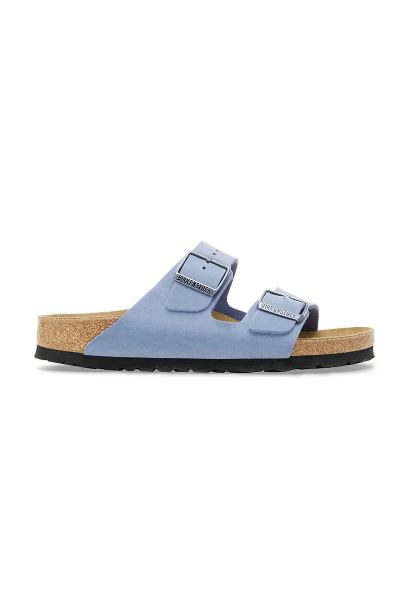Superge in čevlji Birkenstock Birkenstock Arizona Leather Slides Modra | 1030864