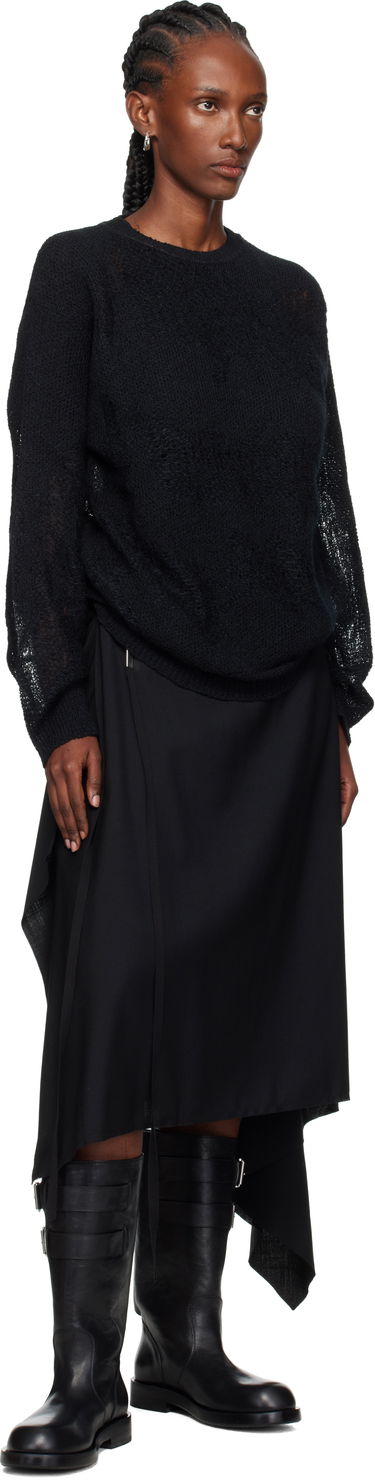 Pleteni pulover Ann Demeulemeester Ann Demeulemeester Lalla Oversize Sweater Črna | 2520-W-KN39-KN070-099, 3