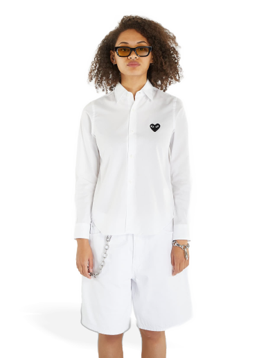 Majica Comme des Garçons PLAY Heart Logo Shirt Bela | AZB003 white