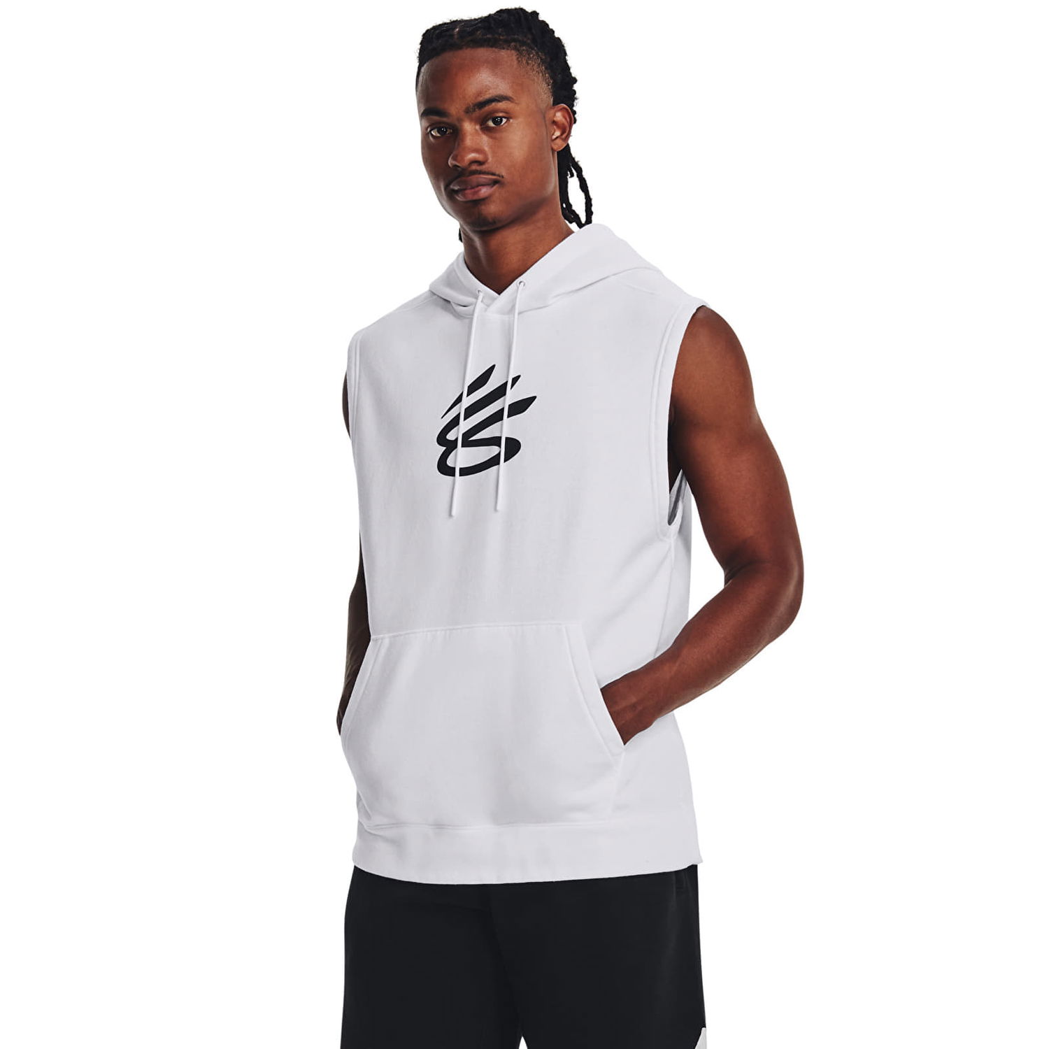 Pulover Under Armour Curry Fleece Slvls Hoodie White Bela | 1374301-100, 1