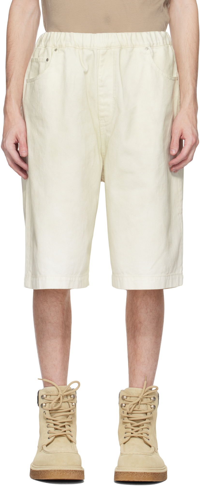 Kratke hlače Entire Studios Entire Studios Spar Denim Shorts Bež | ESU-S25-11008-BO
