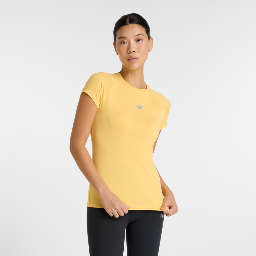Majica New Balance Women's Short Sleeve T-Shirt Rumena | NBWT51223CEE