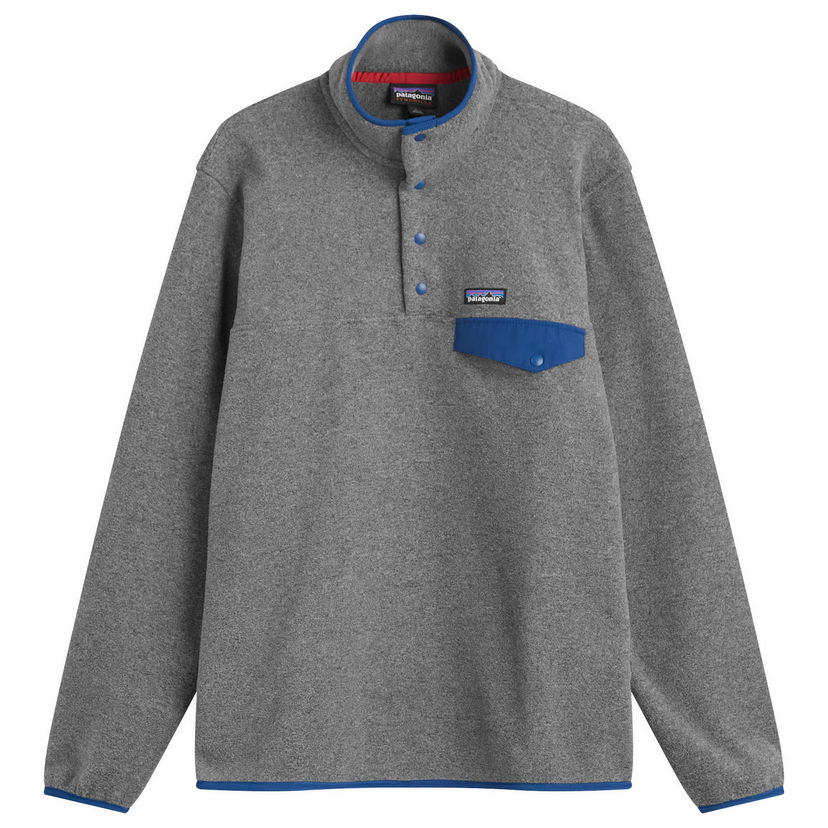 Pleteni pulover Patagonia Lightweight Synchilla Snap-T Pullover, Size Small Siva | 25551-NKCL