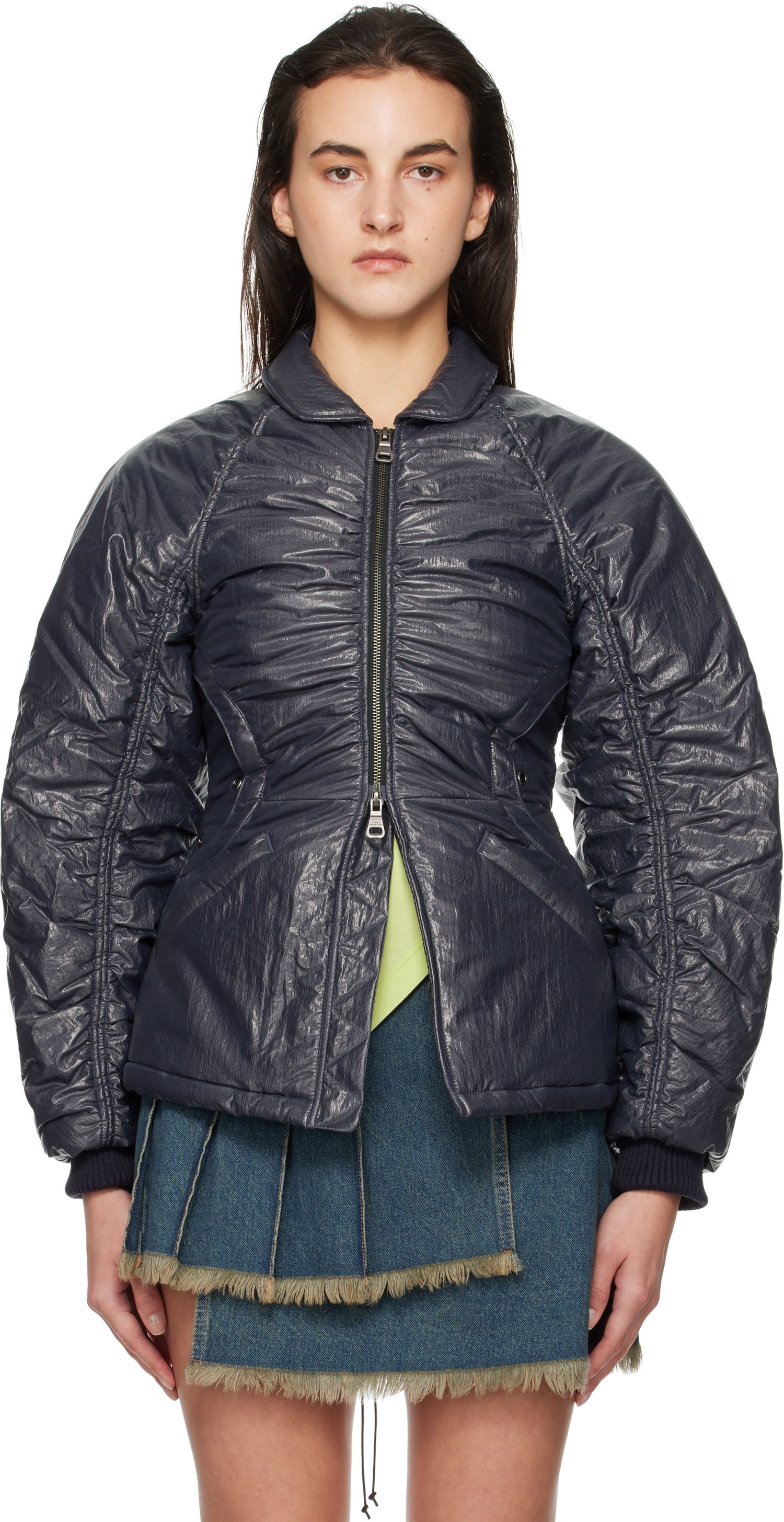 Puhovka Andersson Bell Luna Back-Corset Bomber Jacket Modra | awa655w, 0
