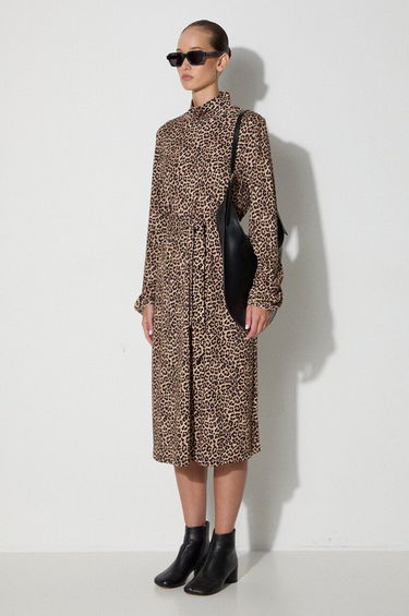Obleke A.P.C. Midi Dress With Belt Rjava | LYAAR.F05988, 1