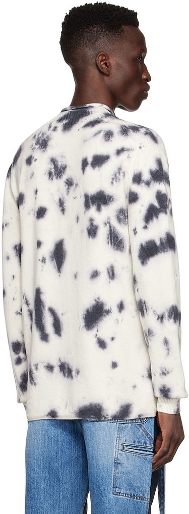 Pleteni pulover We11done Tie-Dye Wool Sweater Bela | WD-KT1-22-604-U-BK, 2