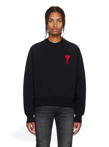 Pulover AMI SSENSE x Oversized Sweatshirt Črna | SPEUSW022.747.001