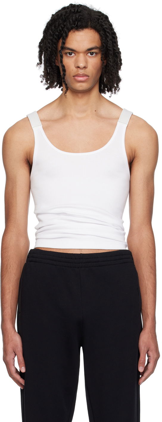 Majica brez rokavov Helmut Lang Seatbelt Tank Bela | O02HW516
