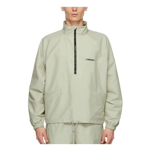 Vetrovka Fear of God Essentials Half-Zip Track Jacket Zelena | FOG-FW20-191