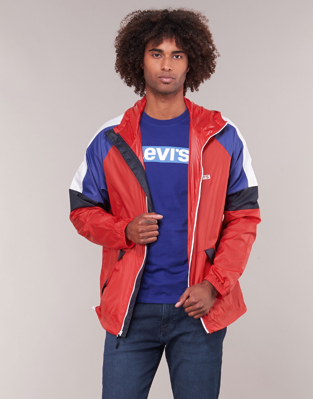 Vetrovka Levi's COLORBLOCK WINDRUNNER Rdeča | 79577-0000, 1