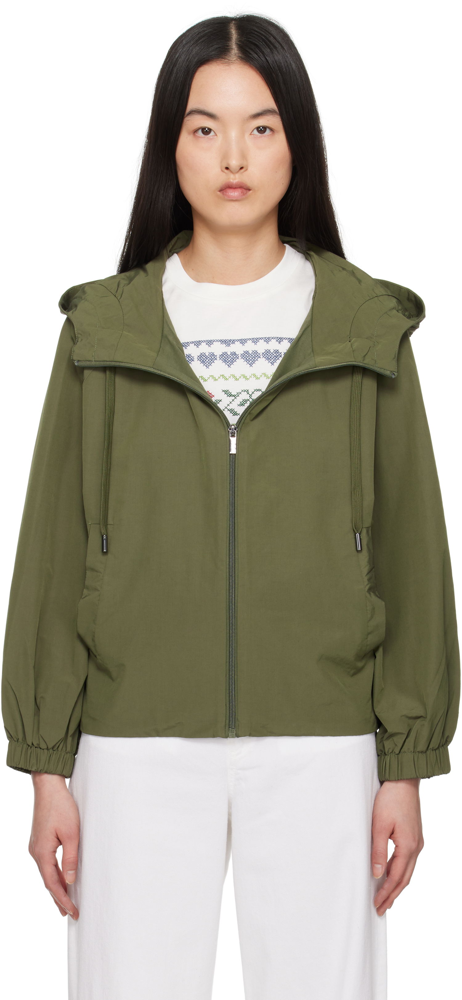 Vetrovka Max Mara Weekend Max Mara Elis Hooded Jacket Zelena | 2515021061600, 0