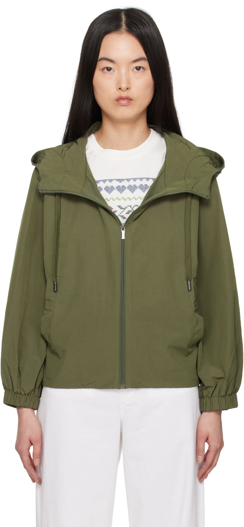 Vetrovka Max Mara Weekend Max Mara Elis Hooded Jacket Zelena | 2515021061600