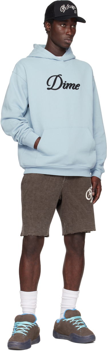 Pulover Dime Dime Cursive Fleece Hoodie Modra | DIMESU2543BLU, 3