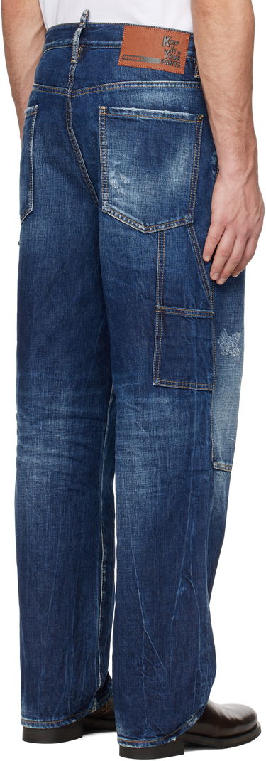 Kavbojke DSQUARED2 Dsquared2 Loose Carpenter Jeans Modra | S74LB1652_S30309, 2