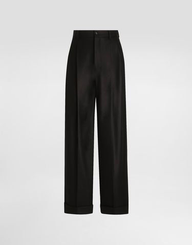 Hlače Dolce & Gabbana Dolce & Gabbana Wool Cropped Trousers Črna | GP168THU2A8N0000, 0