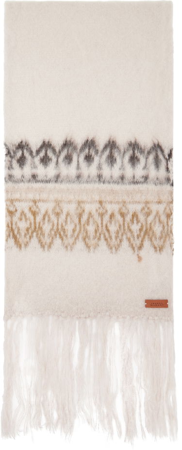 Šala ISABEL MARANT Fringed Wool Scarf Bež | EC072MFA-B3L02A, 0
