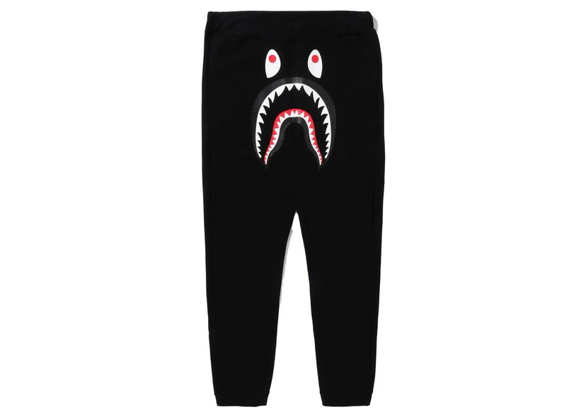 Trenirka BAPE BAPE ABC Camo Shark Sweat Pants Black Črna | 1J80-152-016