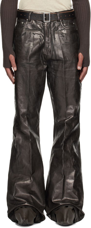 Kavbojke Rick Owens Concordians Bolan Waxed Flared Jeans Rjava | RR02E1335 BZMC, 0