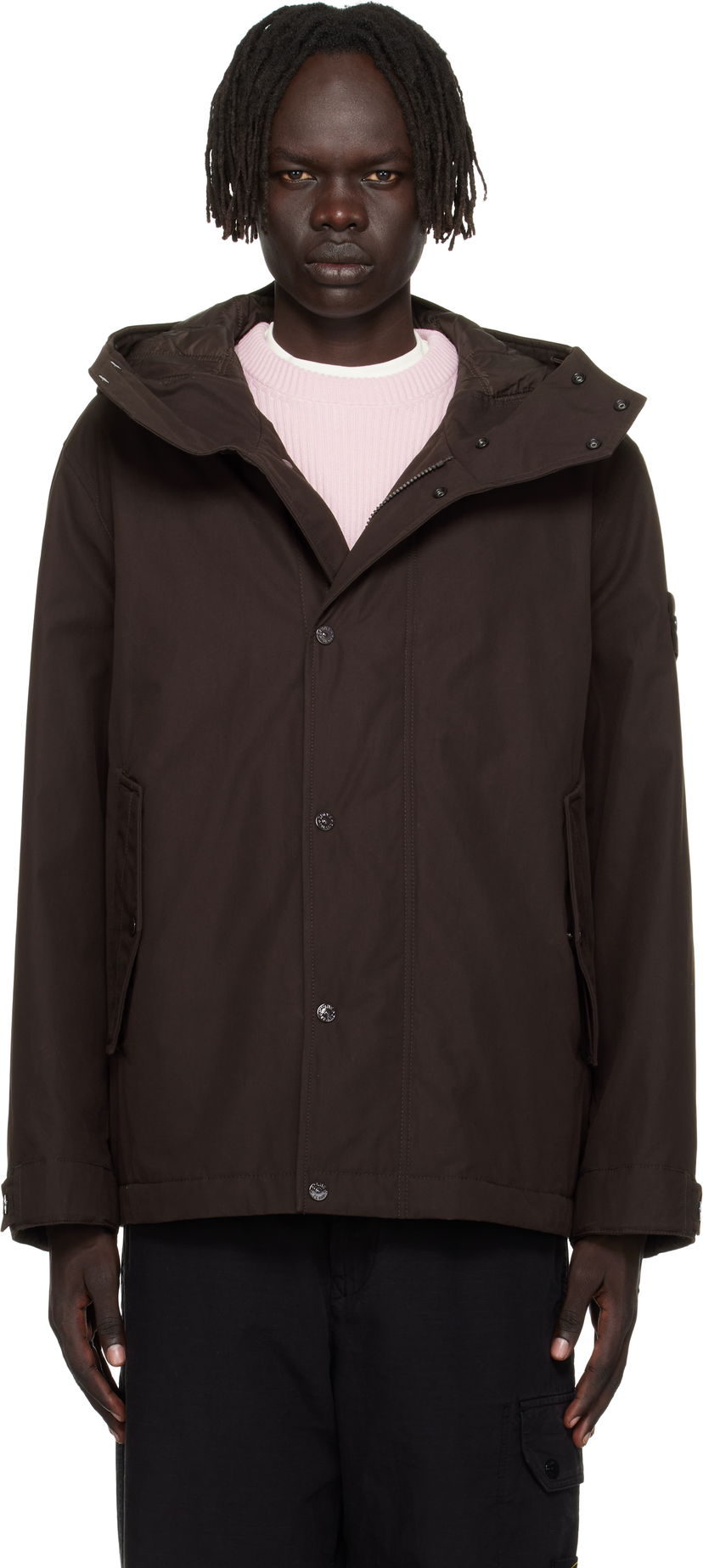 Parka Stone Island Stone Island Weatherproof Cotton Canvas Short Parka Rjava | K2S15 4100105 S00F1