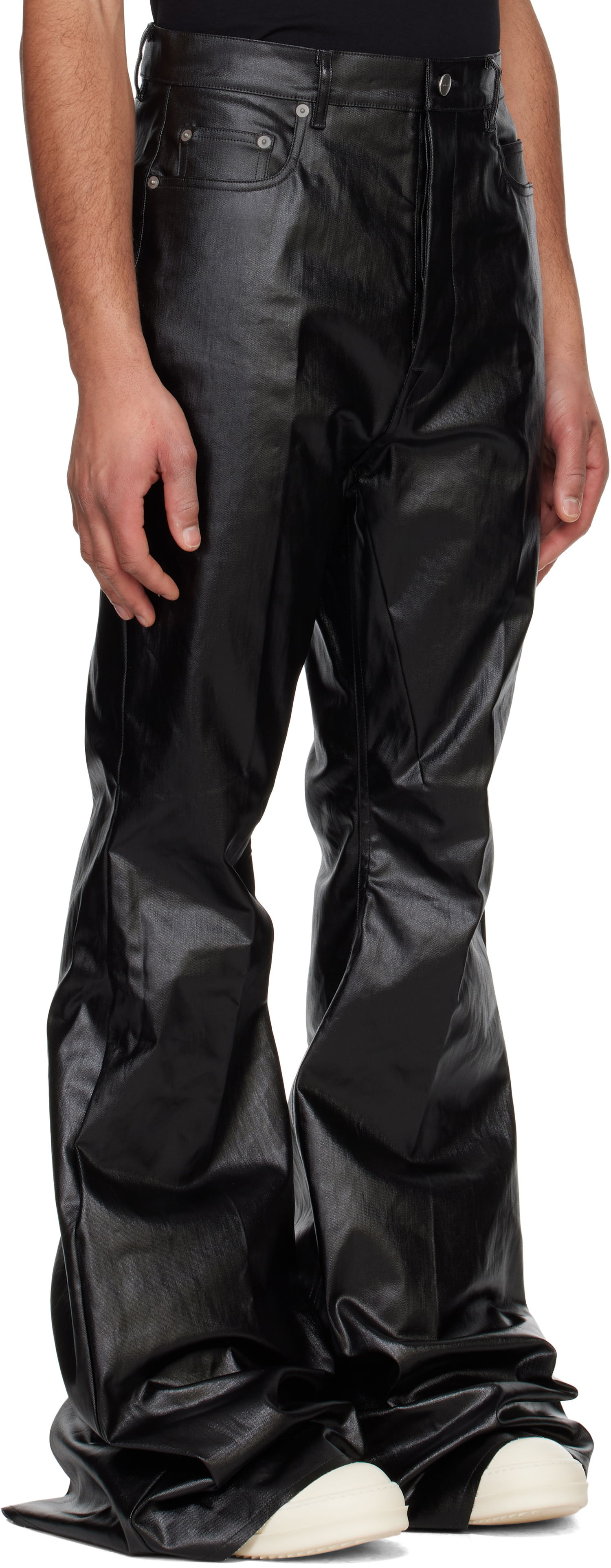 Kavbojke Rick Owens Rick Owens Hollywood Bolan Bootcut Jeans Črna | RU01E5335 SCT, 1