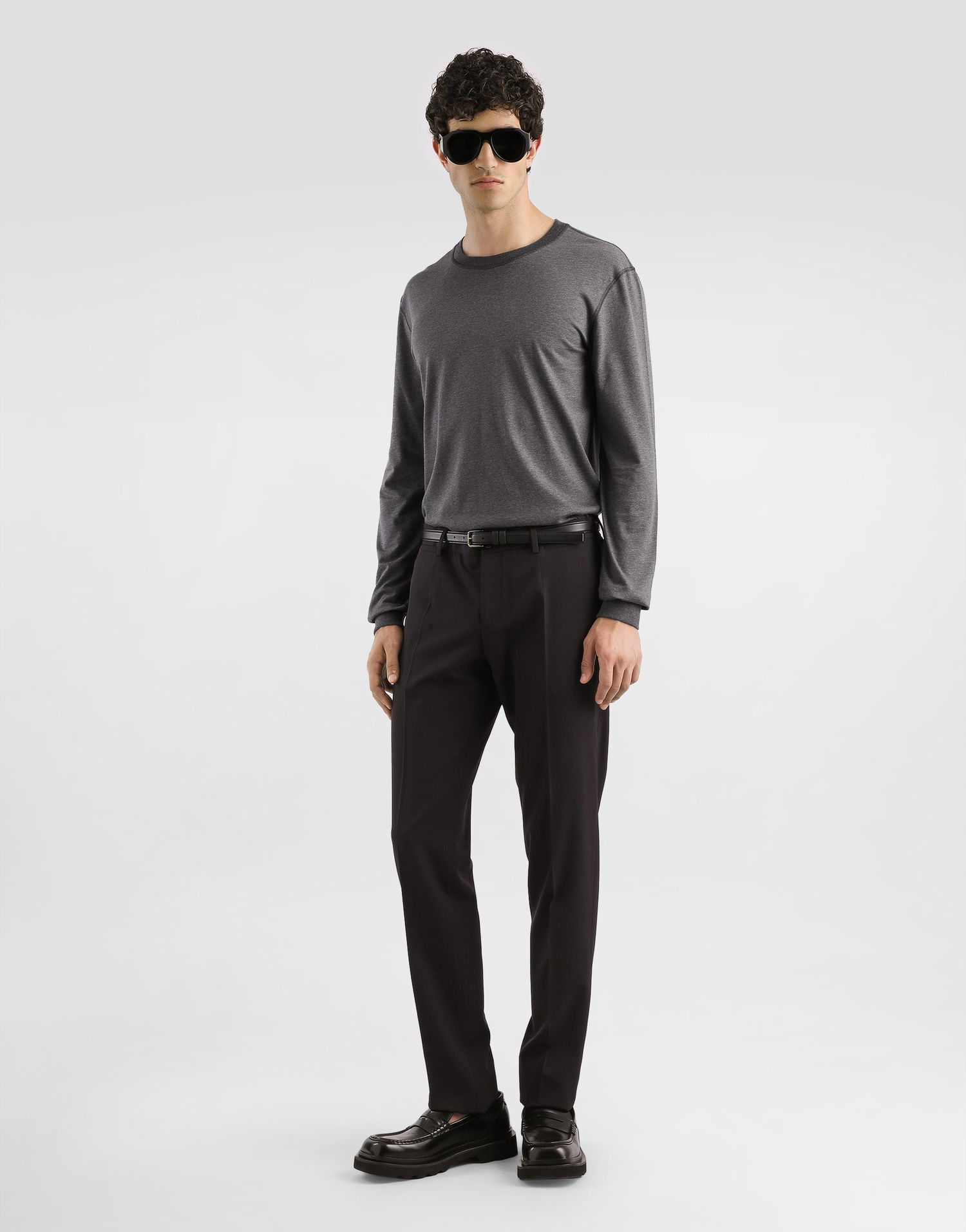 Hlače Dolce & Gabbana Dolce & Gabbana Bi-Stretch Wool Canvas Trousers Črna | GY7BMTFUBGBN0352, 1