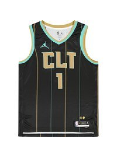 Dres Jordan NBA Lamelo Ball Charlotte Hornets City Edition Swingman Jersey Črna | DO9587-011