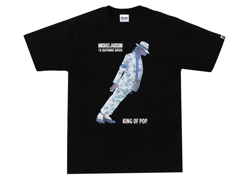 Majica BAPE BAPE x Michael Jackson Tee Black Črna | 1J73-110-905
