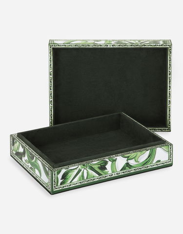Home decor Dolce & Gabbana Dolce & Gabbana Large Majolica Print Decorative Plexiglass Box Zelena | TCC201TCAMYUV008, 3