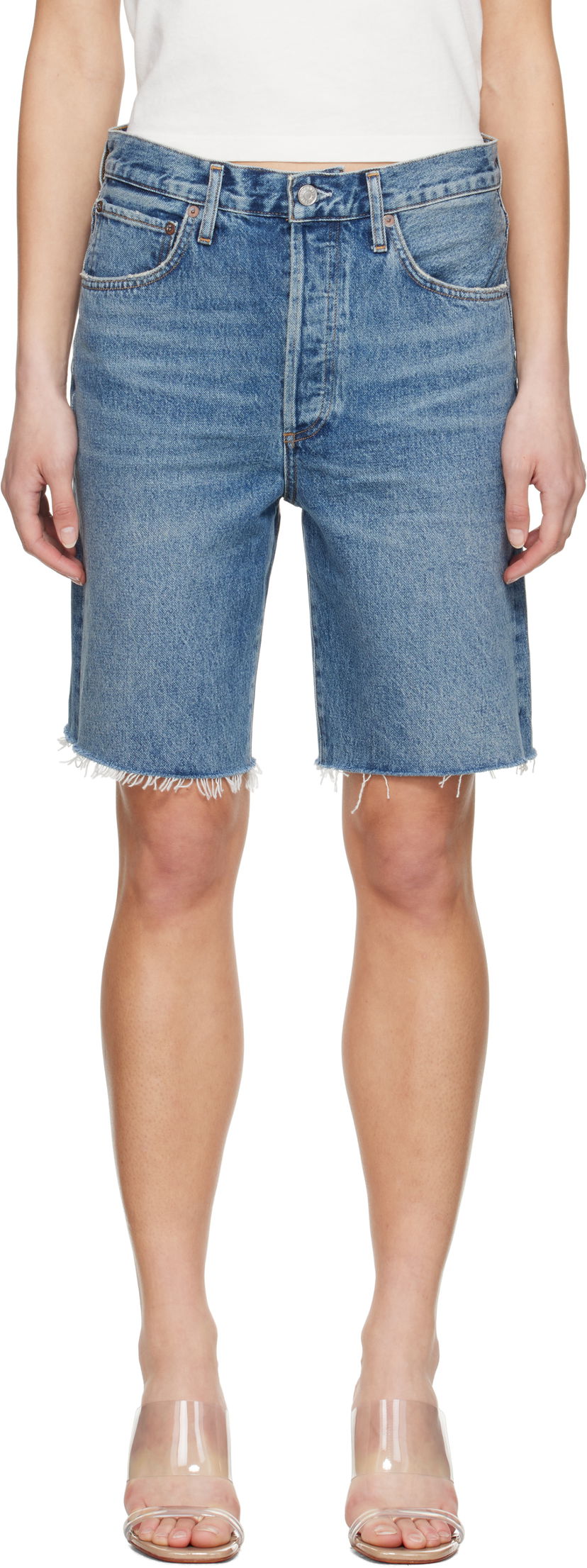 Kratke hlače AGOLDE AGOLDE 90's Distressed Denim Shorts Modra | A223B-1206
