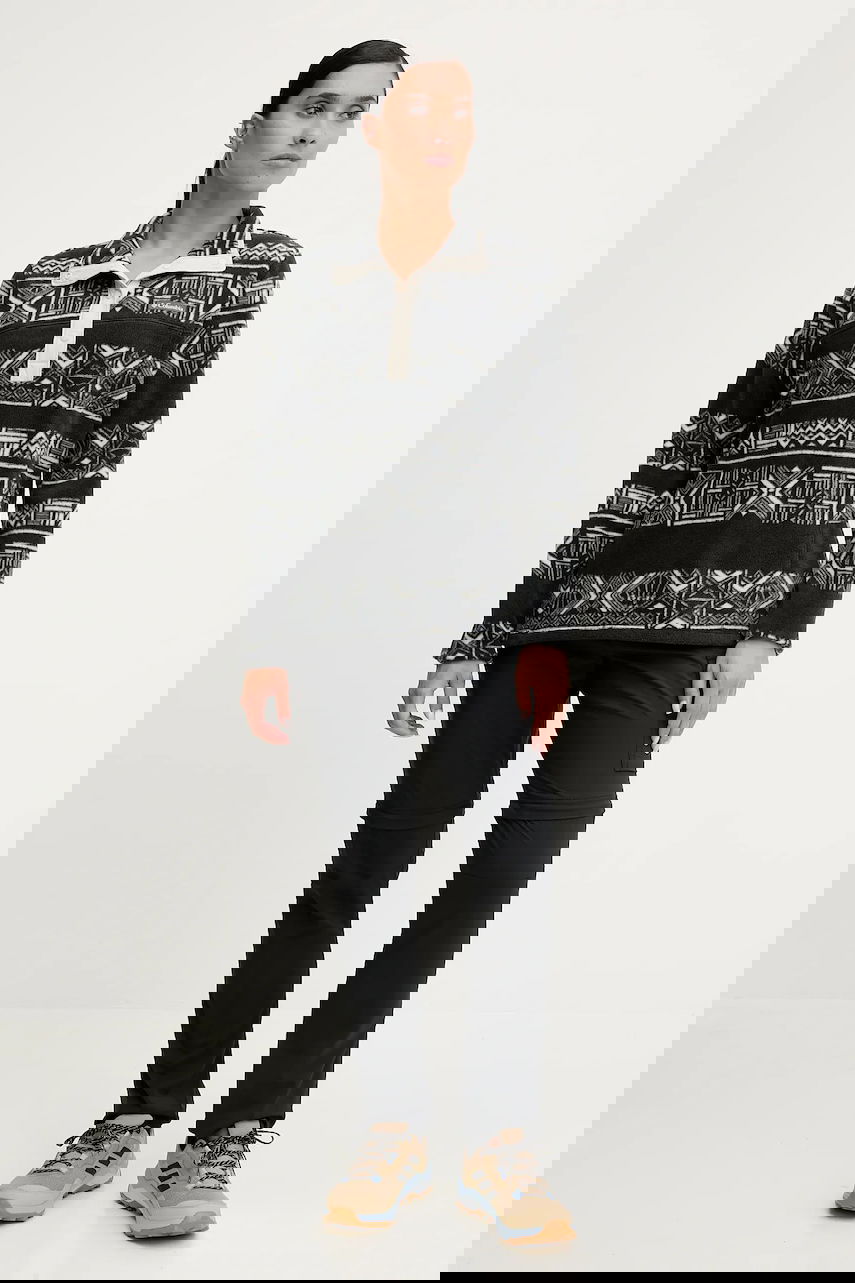 Pleteni pulover Columbia Benton Springs Printed 1/2 Snap Fleece Pullover - L Črna | 2085611012, 1