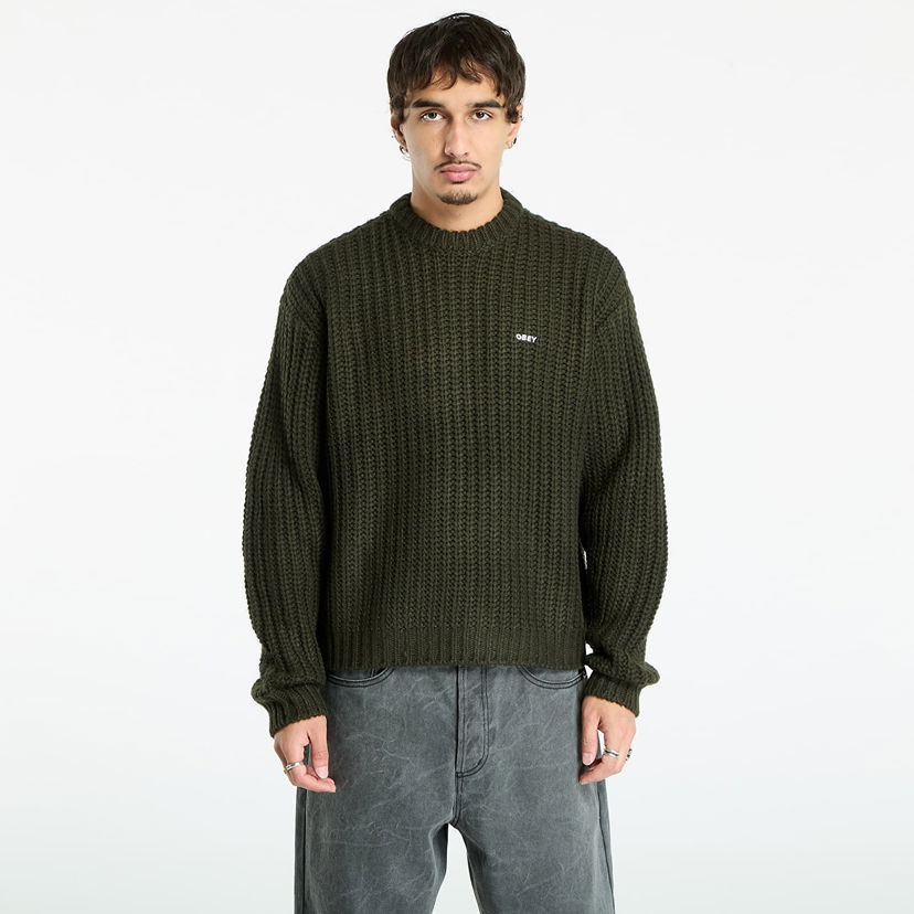 Pleteni pulover OBEY OBEY Bold Chunky Sweater Zelena | 151000108-RSI
