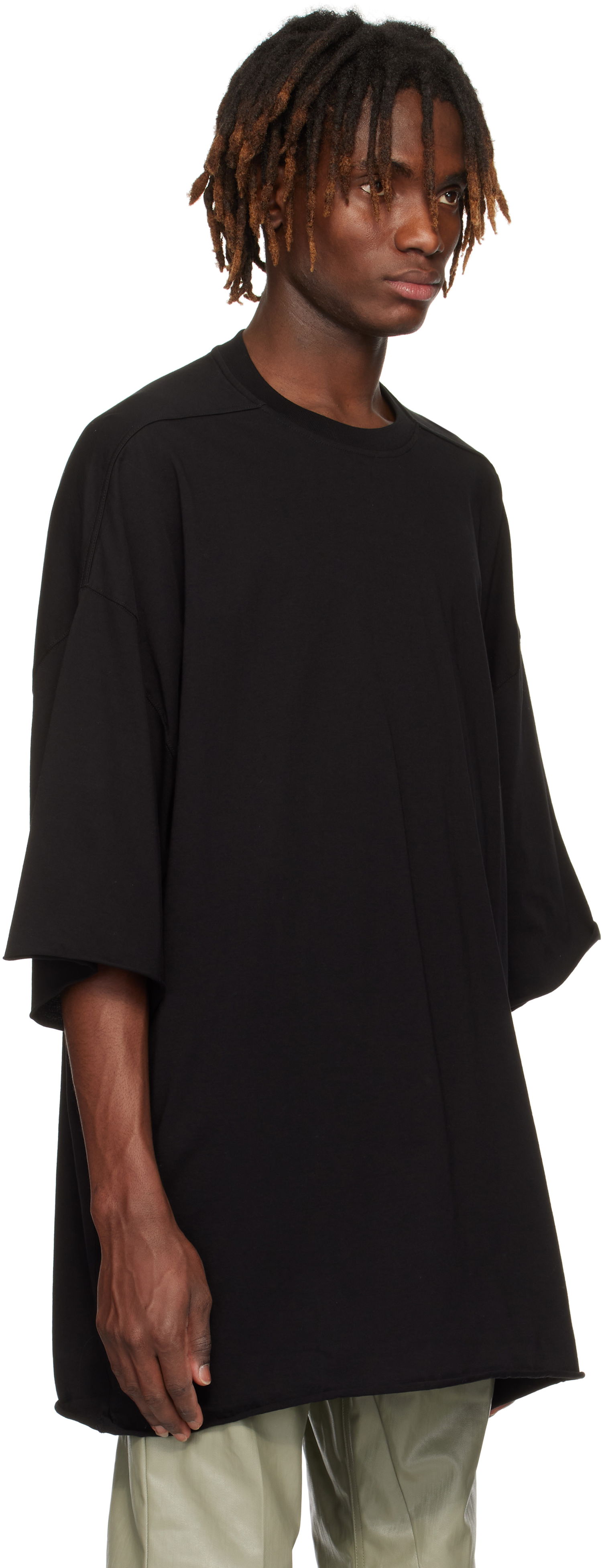 Majica Rick Owens Rick Owens Hollywood Tommy T-Shirt Črna | RU01E5283 JA, 1