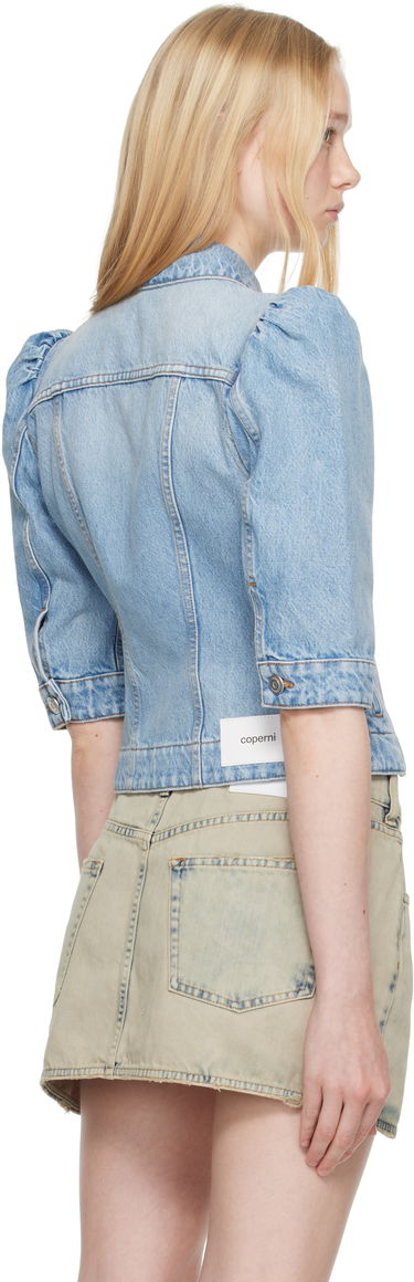 Jakna Coperni Coperni Slim-Fit Cropped Denim Jacket Modra | COPBL30F2020, 2