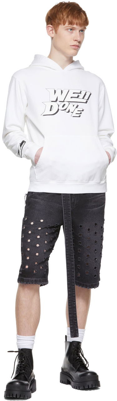 Pulover We11done We11done Hoodie Bela | WD-TH1-22-622-U-WH, 3
