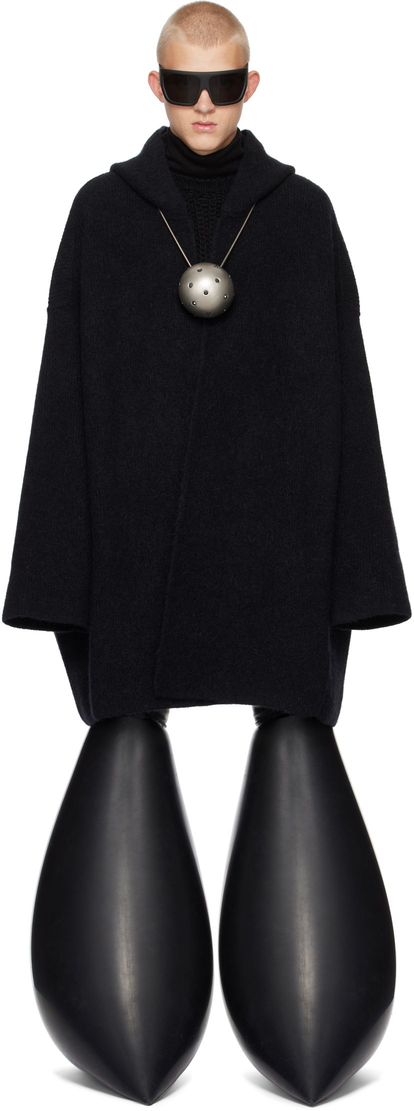 Pulover Rick Owens Jumbo Hooded Hoodie Črna | RR02D6698 KWP
