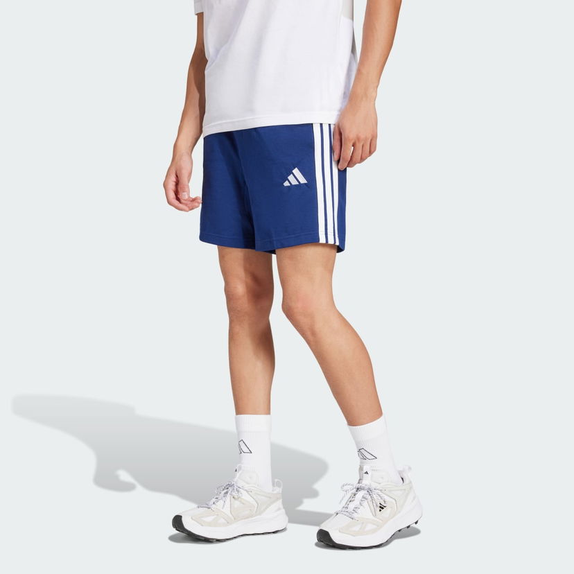Kratke hlače adidas Performance Essentials 3-Stripes Single Jersey 7-Inch Shorts Modra | JF3679