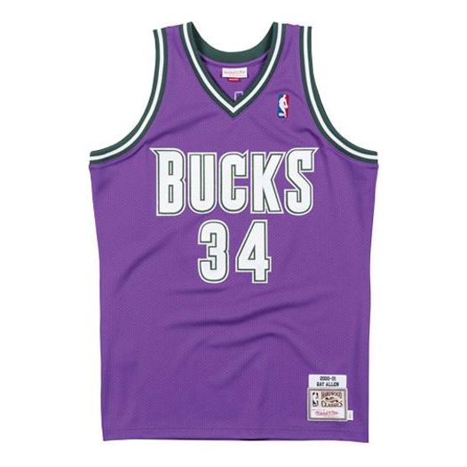 Majica brez rokavov Mitchell & Ness Mitchell & Ness Bucks Allen Authentic Jersey Lila | AJY4LG19026-MBUPURP00RAL, 0