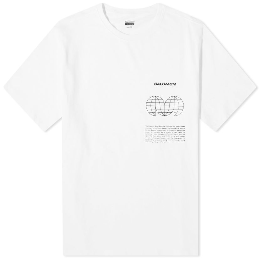 Majica Salomon Men's Globe Graphic SS Tee White Bela | LC2249100