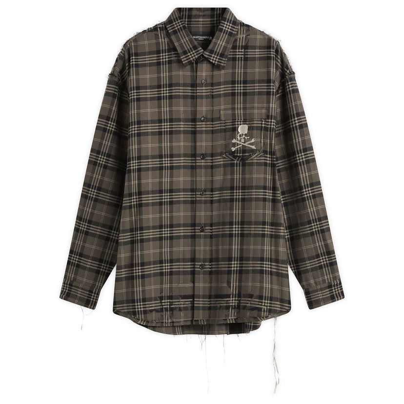 Srajce Mastermind WORLD MASTERMIND WORLD Reversible Raw Edge Plaid Shirt Večbarvna | MW25S15-SH007-026