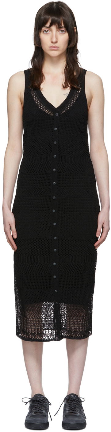 Obleke rag & bone Rag & Bone Knit Midi Dress Črna | WAS22P0135213