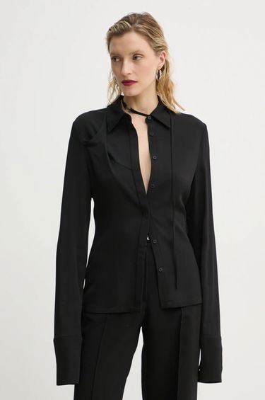 Srajce HELIOT EMIL Heliot Emil Regular Fit Shirt with Classic Collar Črna | AW24.W.05.056.BLK01, 3