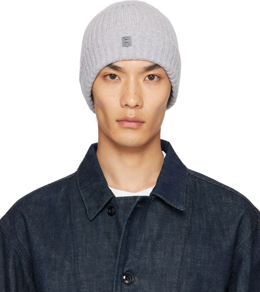Beanie Givenchy Givenchy Ribbed Beanie Siva | 710003976002-U7933