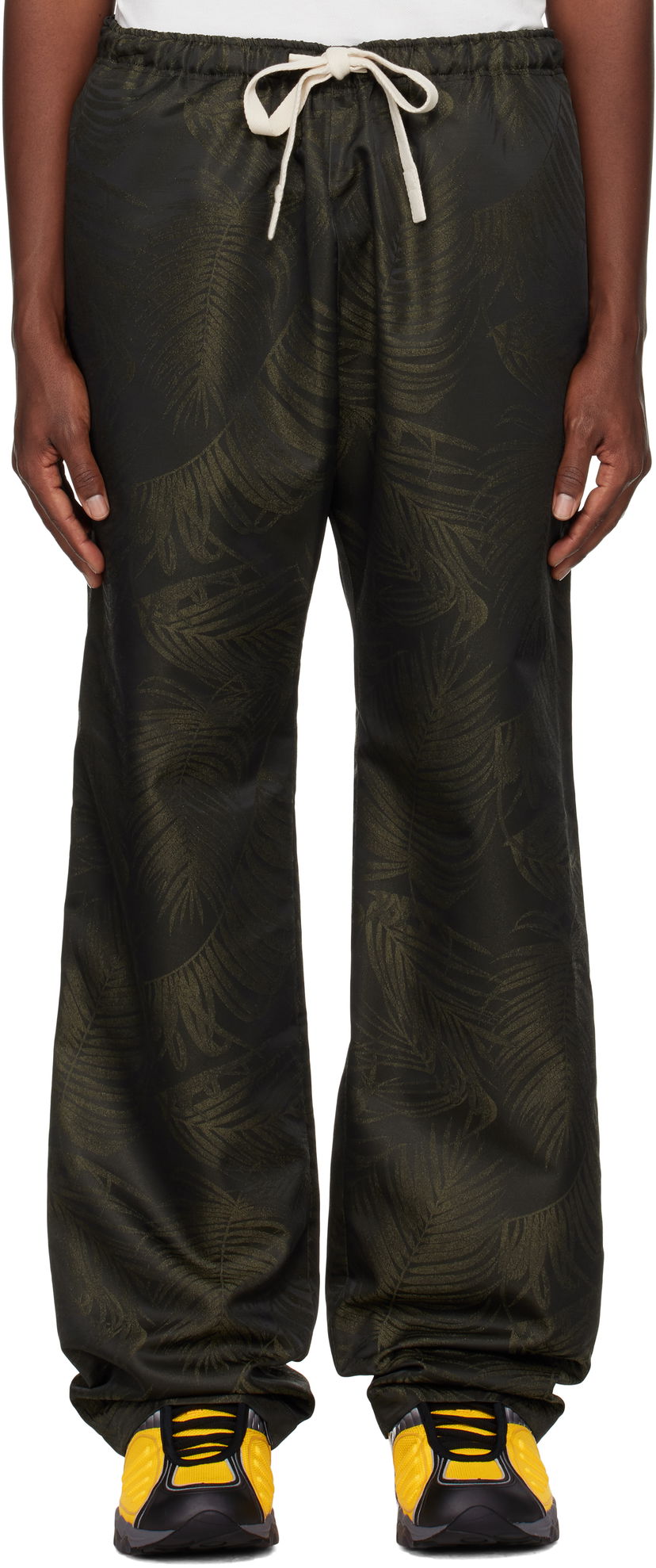 Trenirka Palm Angels Palm Angels Palms Jacquard Lounge Pants Zelena | PMCA143S25FAB0015656