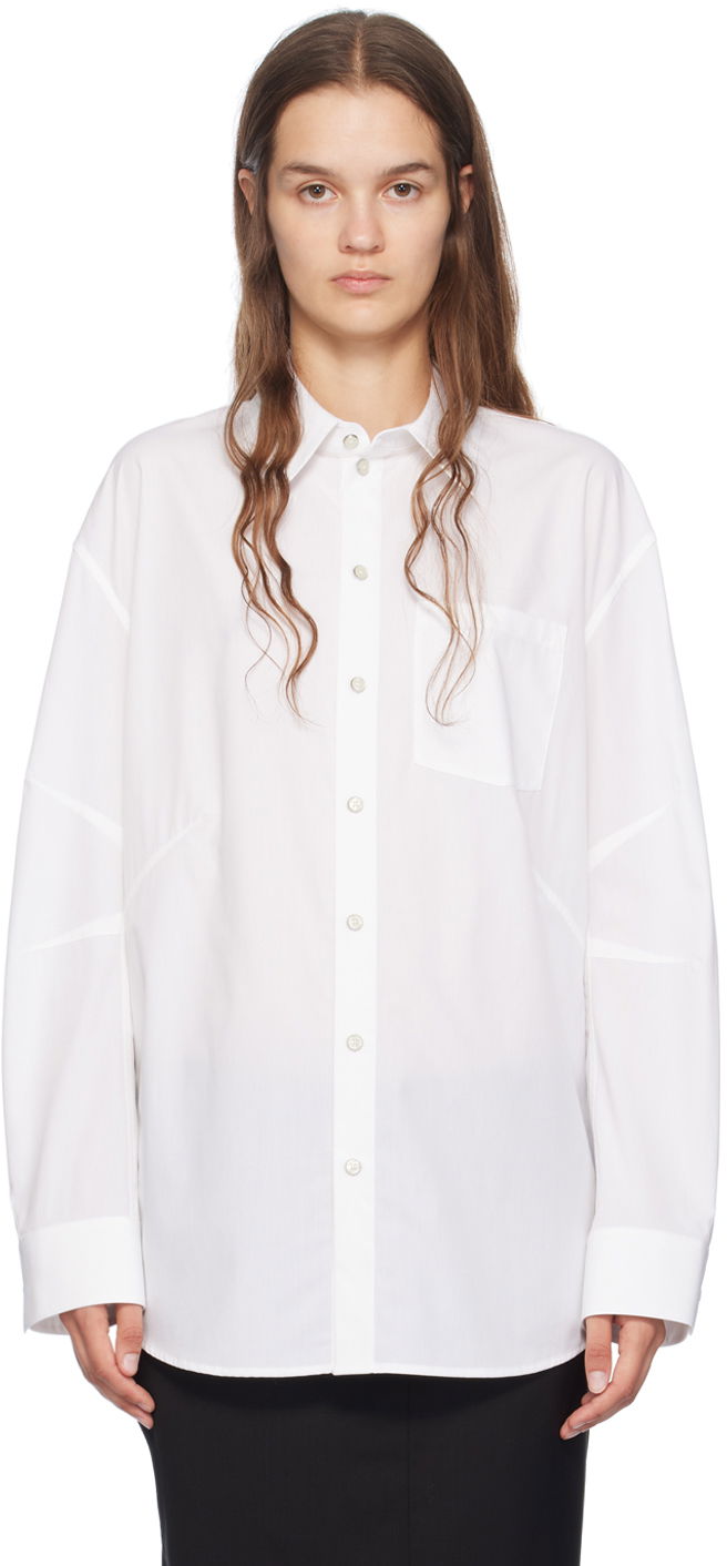 Srajce Helmut Lang Helmut Lang Apex Women's Blouse Bela | O06HW599
