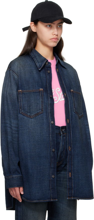 Srajce Acne Studios Acne Studios Denim Button-Up Shirt Modra | CB0112-, 1