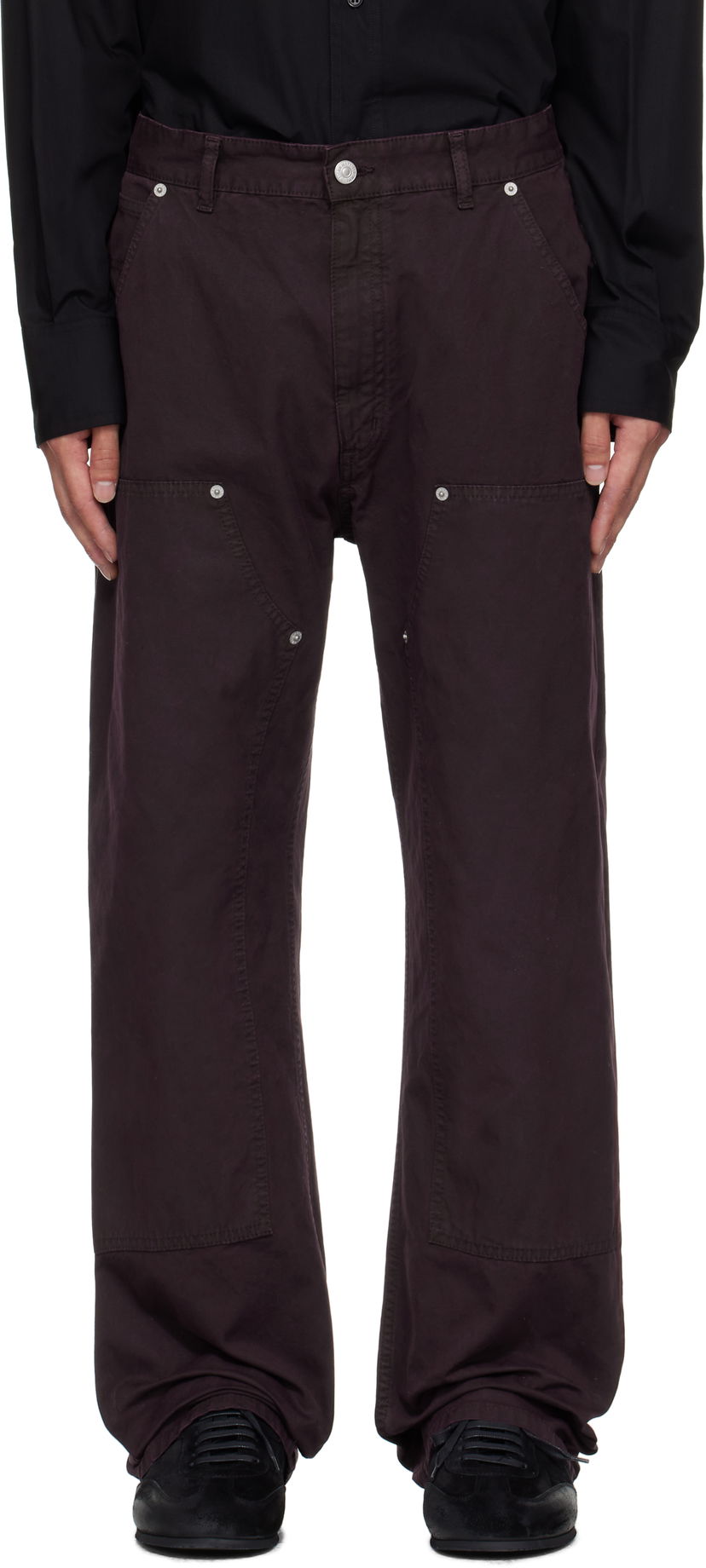 Cargo hlače Maison Margiela MM6 Maison Margiela 5-Pocket Carpenter Pants Lila | SH2LA0044 S78548