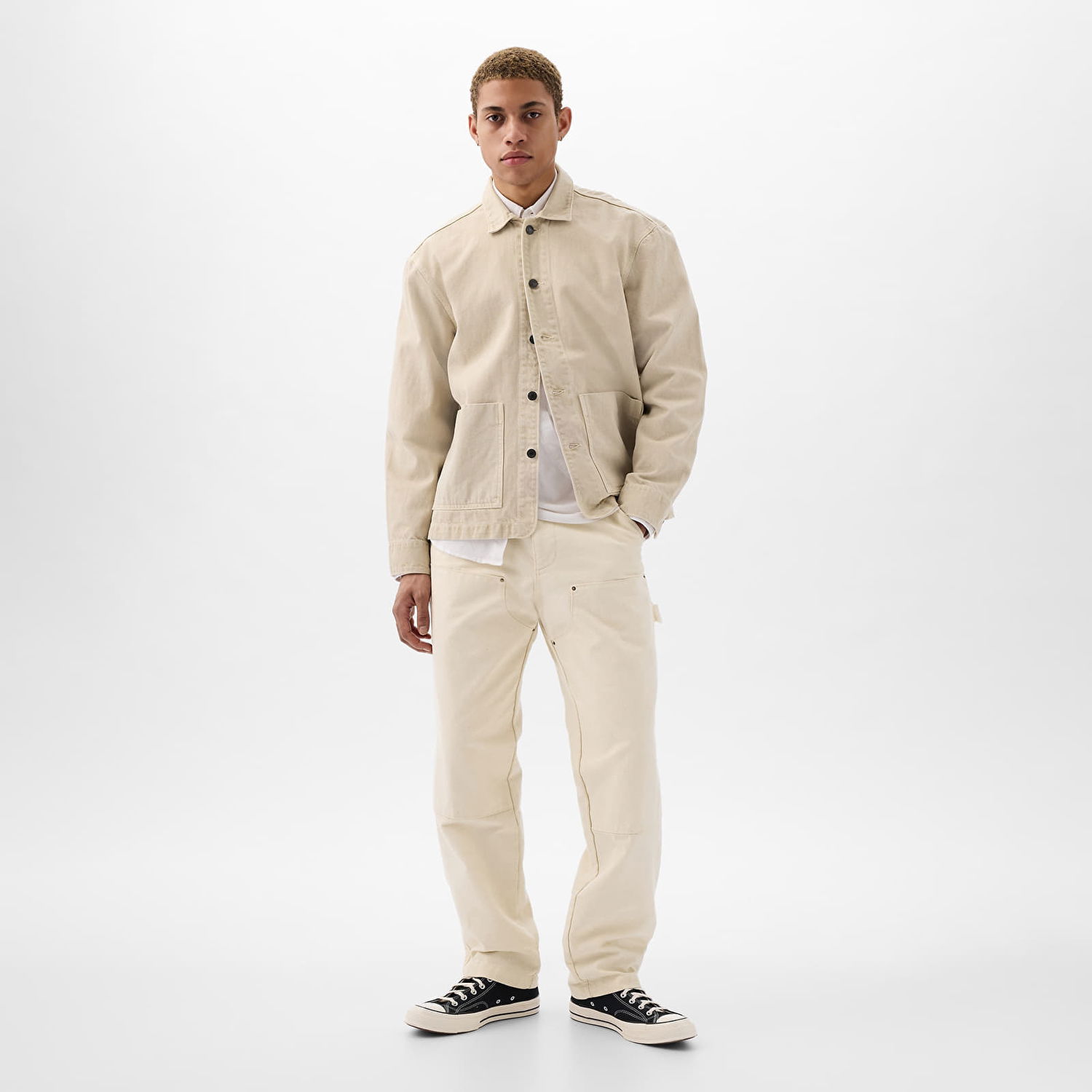 Jakna GAP Denim Chore Jacket Fresh Praline Bež | 881107-00, 1