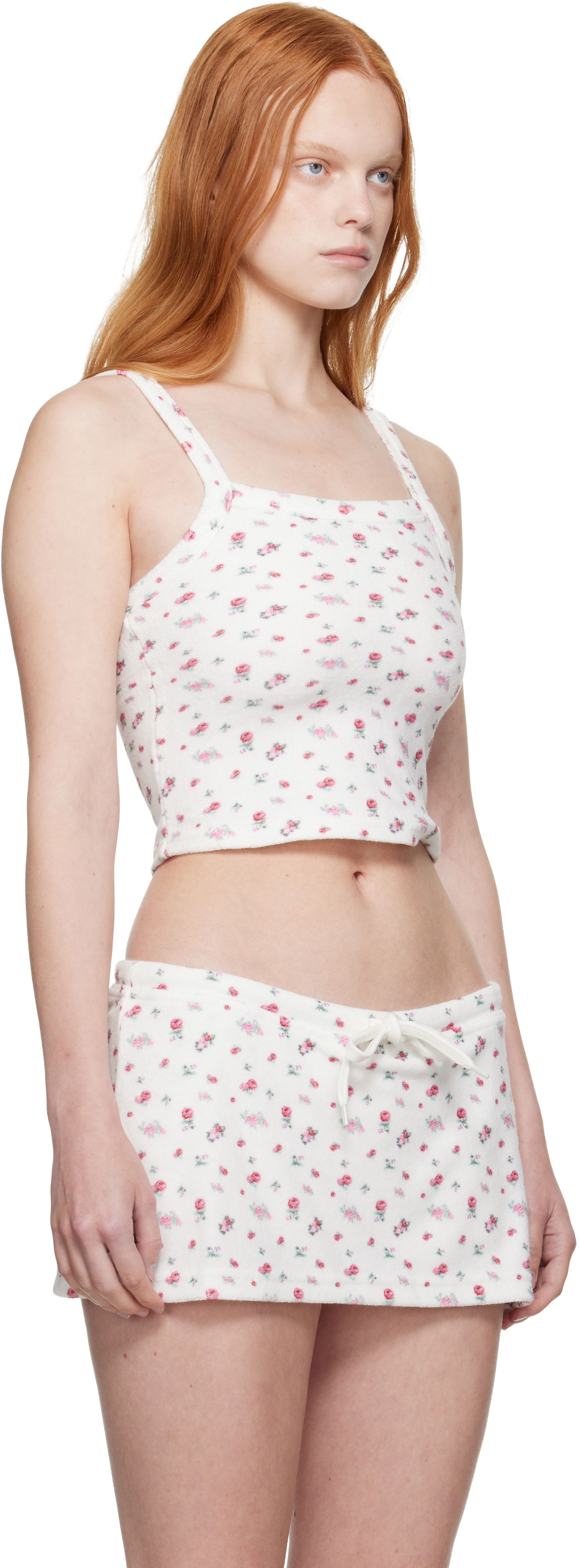 Majica brez rokavov GUIZIO Guizio Dani Terry Tank Top Bela | P25106K098, 1