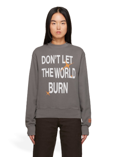 Pleteni pulover HERON PRESTON Burn Crewneck Siva | HWBA014F23JER0080901